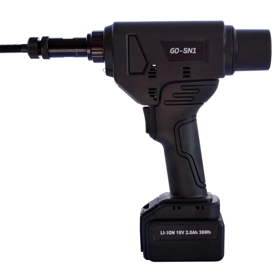 Akku Spreiz Blindnietmuttern Setzwerkzeug Setzgerät GO-SN1 mit bürstemlosem Motor 18V inkl. 2 Akku, Koffer und Zubehör mit Arbeitsbereich M5 / M6 / M8 / M10 alle Materialien