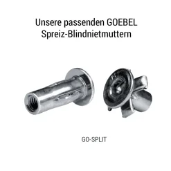 Akku Spreiz Blindnietmuttern Setzwerkzeug Setzgerät GO-SN1 mit bürstemlosem Motor 18V inkl. 2 Akku, Koffer und Zubehör mit Arbeitsbereich M5 / M6 / M8 / M10 alle Materialien