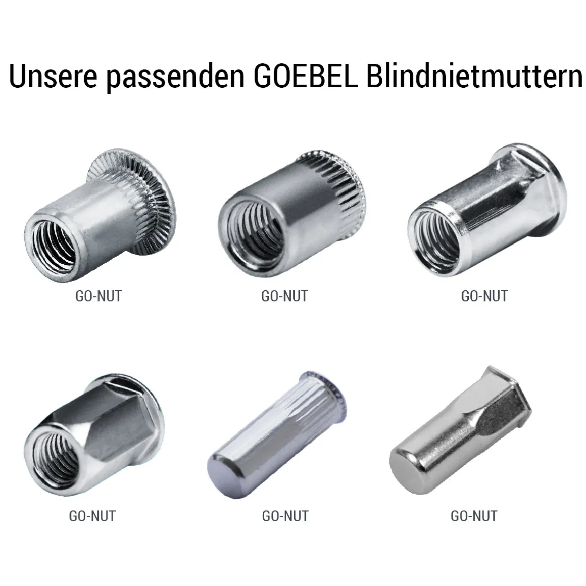 Akku Tool GO-RN1 Akku Blindnietmuttern- & Schrauben Setzwerkzeug mit bürstemlosem Motor 18V ohne Akku, inkl. Koffer und Zubehör mit Arbeitsbereich M3 - M8 mm alle Materialien