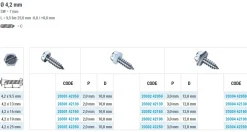 Blechschrauben (Ø x L) 4,2 x 19 mm Edelstahl A2 Sechskant Längsschlitz DIN7976 ISO1479 Werksnorm – Sechskantschrauben