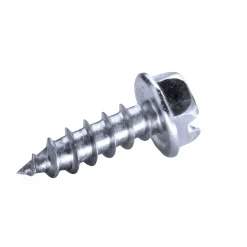 Blechschrauben mit angepresster Bund (DIN 6928) (Ø x L) 4,8 x 19 mm Stahl verzinkt Sechskant Längsschlitz DIN7976 BUND ISO1479 Werksnorm – Sechskantschrauben