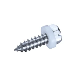 Blechschrauben mit PA Scheibe (Ø x L) 4,9 x 13 mm Edelstahl A2 GOEBEL silber GL Sechskant Längsschlitz DIN7976 ISO1479 Werksnorm – Sechskantschrauben