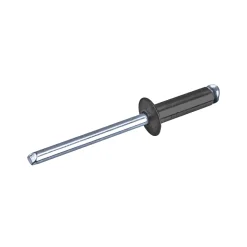 Blindnieten Aluminium / Stahl (Ø x L) 3,0 x 16,0 mm mit Flachkopf ISO15977 9005 schwarz - Flachkopf Niete - Popniete - RAINBOW STANDARD