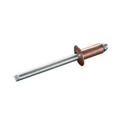 Blindnieten Kupfer Legierung/Stahl (Ø x L) 4,8 x 8,0 mm mit Flachkopf ISO16582 - Flachkopf Niete - Popniete - STANDARD