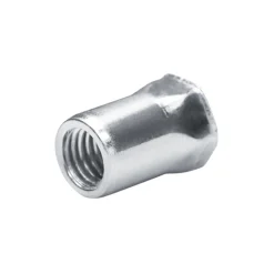 Blindnietmutter - Nietmutter - M4 Edelstahl A2 (Ø x L) 6,0 mm x 12,0 mm kleiner Senkkopf Teilsechskantschaft Schaftende offen - Einziehmutter, Einnietmuttern - GO-NUT