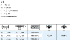Blindnietmutter - Nietmutter - M6 Stahl verzinkt (Ø x L) 8,9 mm x 16,0 mm Flachkopf Rundschaft gerändelt mit Unterkopfverzahnung Schaftende offen Einziehmutter Einnietmuttern- GO-NUT