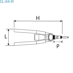 Blindnietzange EL-64-R - Arbeitsbereich ø 3,2 - 6,4 mm - Hebelnietzange Profi Nietzange Industrie Robuste Popnietenzange -Nietzange - Nietenzange