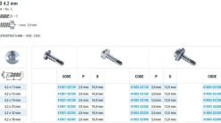 Bohrschrauben Linsenkopf (Ø x L) 4,2 x 16,0 mm Stahl verzinkt DIN7504SQ Werksnorm Linsenkopf Innenvierkant - Selbstbohrende Schraube - Selbstschneidende Bohrschraube - Selbstbohrschrauben