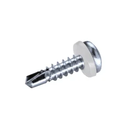 Bohrschrauben Linsenkopf mit PA Scheibe (Ø x L) 4,2 x 16,0 mm Edelstahl C1 GOEBEL silber GL DIN7504SQ Werksnorm Linsenkopf Innenvierkant - Selbstbohrende Schraube - Selbstschneidende Bohrschraube - Selbstbohrschrauben