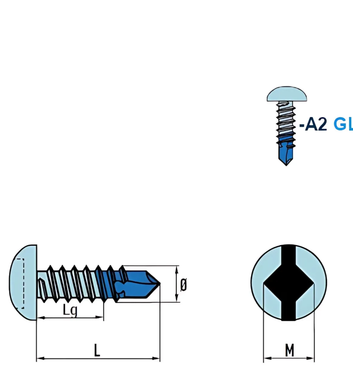 Bohrschrauben Linsenkopf mit gehärtete Bohrspitze (Ø x L) 4,8 x 16,0 mm Edelstahl A2 GOEBEL silber GL DIN7504SQ Werksnorm Linsenkopf Innenvierkant - Selbstbohrende Schraube - Selbstschneidende Bohrschraube - Selbstbohrschrauben