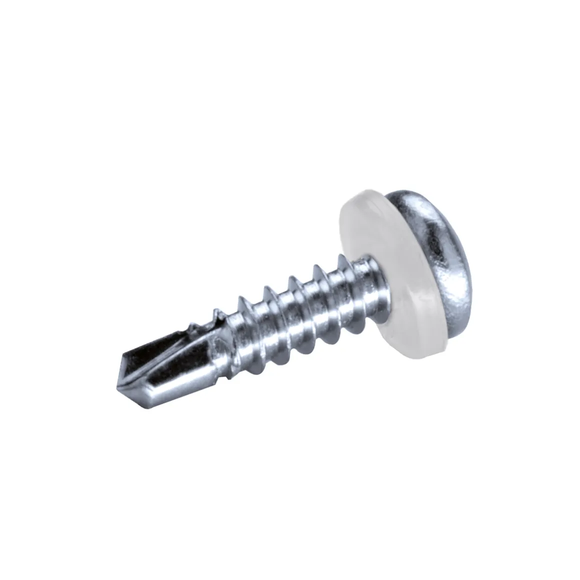 Bohrschrauben Linsenkopf mit PA Scheibe (Ø x L) 4,2 x 16,0 mm Edelstahl A2 DIN7504SQ Werksnorm Linsenkopf Innenvierkant - Selbstbohrende Schraube - Selbstschneidende Bohrschraube - Selbstbohrschrauben