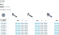 Bohrschrauben mit angepresster Bund mit PA Scheibe (Ø x L) 4,2 x 22,0 mm Stahl verzinkt DIN7504L Werksnorm Sechskant Außensechskant / Längsschlitz Sechskantschraube Selbstbohrende Schraube Selbstschneidende Bohrschrauben Selbstbohrschrauben