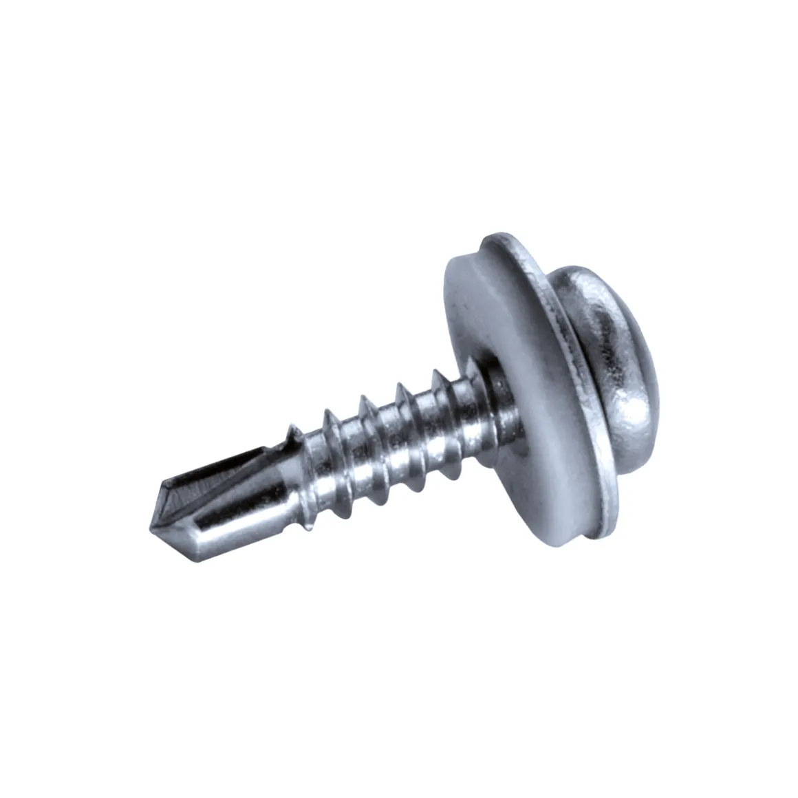 Bohrschrauben mit Dichtscheibe Linsenkopf EPDM Scheibe (Ø x L) 4,2 x 16,0 mm Edelstahl C1 GOEBEL silber GL DIN7504SQ Werksnorm Linsenkopf Innenvierkant - Selbstbohrende Schraube - Selbstschneidende Bohrschraube - Selbstbohrschrauben