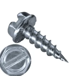 Drillschrauben (Tapits) mit Sperrverzahnung (Ø x L) 4,2 x 19,0 mm Stahl verzinkt Sechskant Außensechskant / Längsschlitz - Selbstbohrende Schrauben - Selbstschneidende Bohrschrauben
