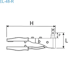 Einhand Blindnietzange EL-48-R - Arbeitsbereich ø 3,0/3,2 - 4,0 mm - Profi Nietzange Industrie Robuste Popnietenzange 1-Hand-Bedienung - Nietzange - Nietenzange