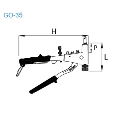 GO-35 - Hand-Blindnietmutternsetzgerät - Arbeitsbereich M3 - M6 - Blindnietmuttern und Blindnietschrauben Handzange - Nietmutternzange - Blindnietmutternzange