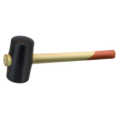 Gummihammer schwarz 55 mm mit Eschenstil