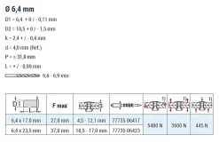 Hochfeste Blindnieten Aluminium/Aluminium (Ø x L) 6,4 x 23,5 mm mit Senkkopf - Niete mit gerilltem Nietdorn - Hochfeste Nieten - GO-LOCK