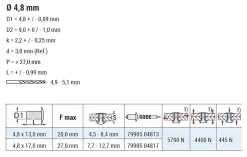 Hochfeste Blindnieten Stahl/Stahl (Ø x L) 4,8 x 17,0 mm mit Senkkopf - Niete mit gerilltem Nietdorn - Hochfeste Nieten - GO-LOCK