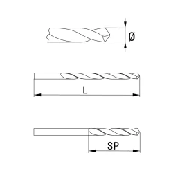 HSS Spiralbohrer DIN 338 Ø 11,0 mm - 11,0 x L142 mm geschliffen