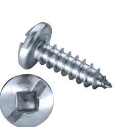 Linsenblechschrauben (Ø x L) 4,2 x 16 mm Stahl verzinkt Linsenkopf Längsschlitz – Linsenkopfschrauben - Blechschrauben