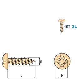 Linsenblechschrauben (Ø x L) 4,2 x 9,5 mm Stahl verzinkt GOEBEL silber GL Linsenkopf Phillips-Kreuzschlitz PH DIN7981 ISO7049 Werksnorm - Linsenkopfschrauben – Blechschrauben