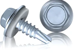 Sechskant-Bohrschrauben A2 GL R16 (Ø x L) 5,5 x 50 mm Bohrleistung 3,5 mm mit EPDM Scheibe DIN 7504 K - Selbstbohrschrauben