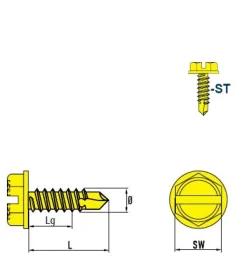 Sechskant-Bohrschrauben mit LS Stahl verzinkt (Ø x L) 3,5 x 13 mm DIN 7504 L - Selbstbohrschrauben