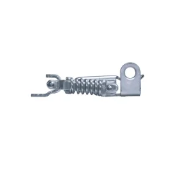 Spannverschluss mit Federsicherung Edelstahl A2 44 SP grosses Kappenschloss mit Feder gerader Grundtplatte und Gegenhaken - Kistenverschluss - Kofferverschluss - Hebel Verschluss