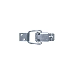 Spannverschluss mit Verschlussvorrichtung Stahl verzinkt 2/50 kleines Kappenschloss selbstschliessend mit Verschlussvorrichtung gerader Grundtplatte und Gegenhaken - Kistenverschluss - Kofferverschluss - Hebel Verschluss